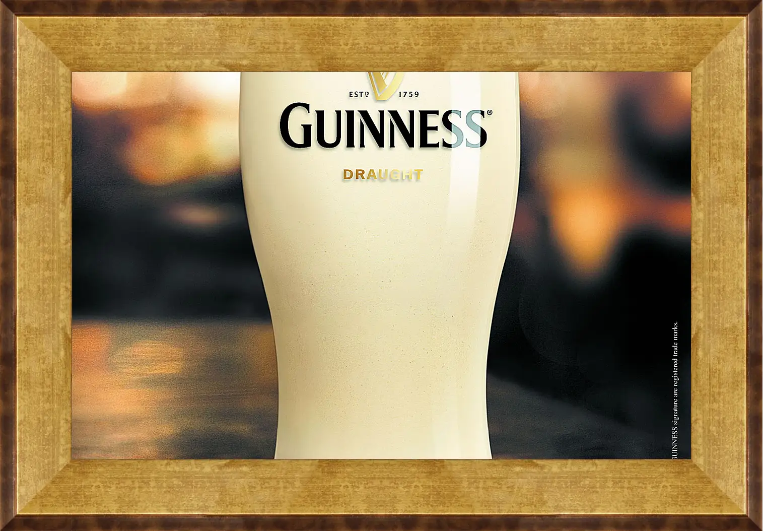 Картина в раме - Бокал Guinness