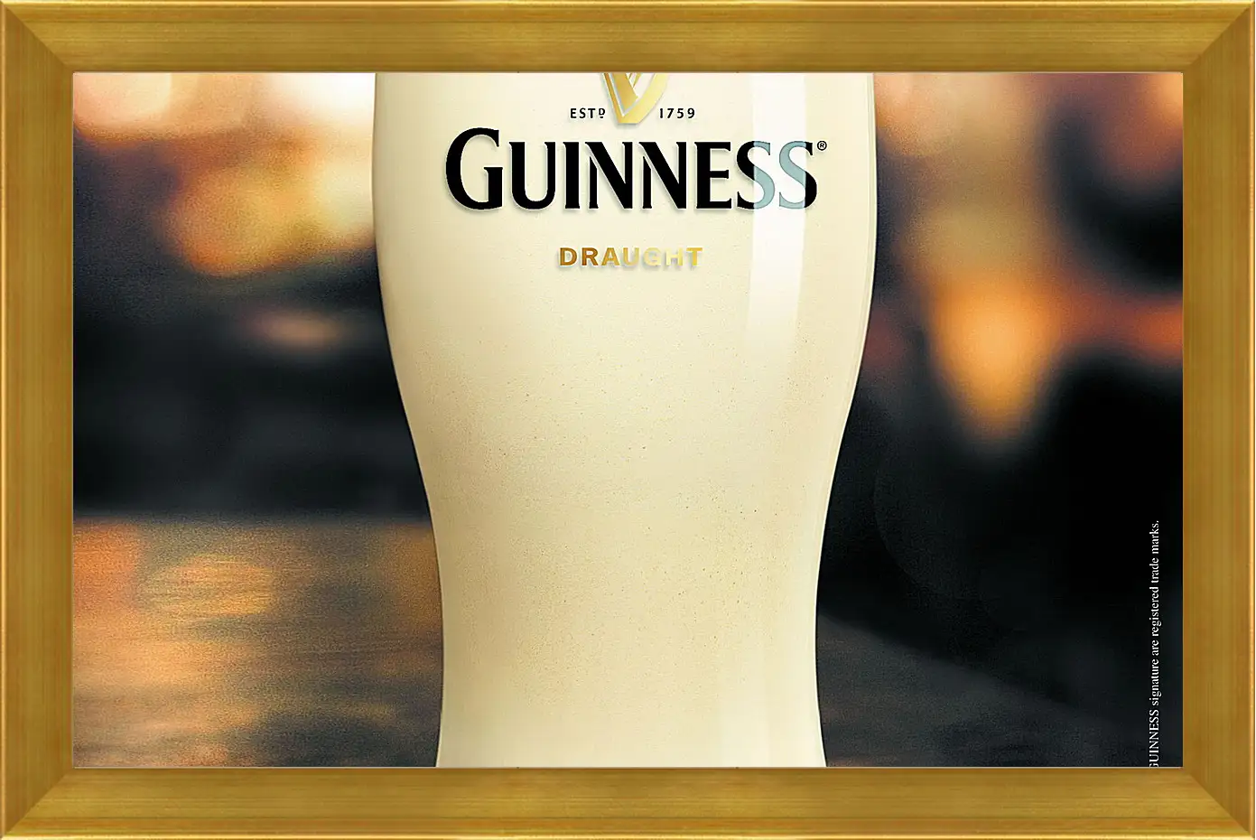 Картина в раме - Бокал Guinness