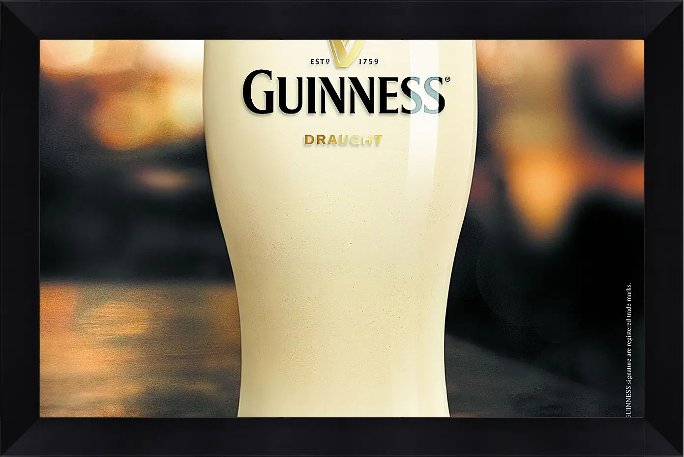 Картина в раме - Бокал Guinness