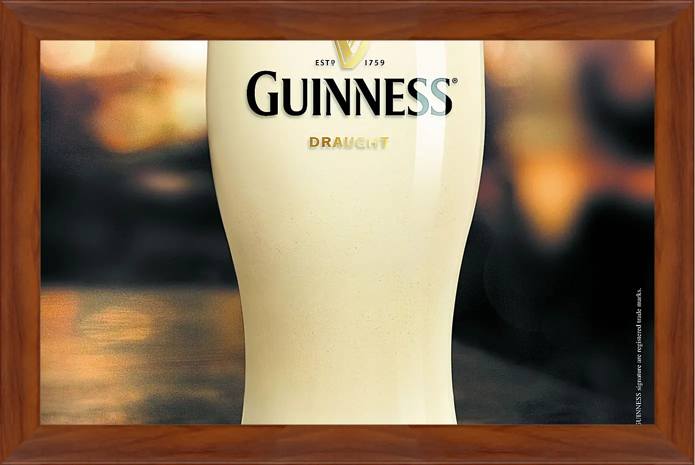 Картина в раме - Бокал Guinness