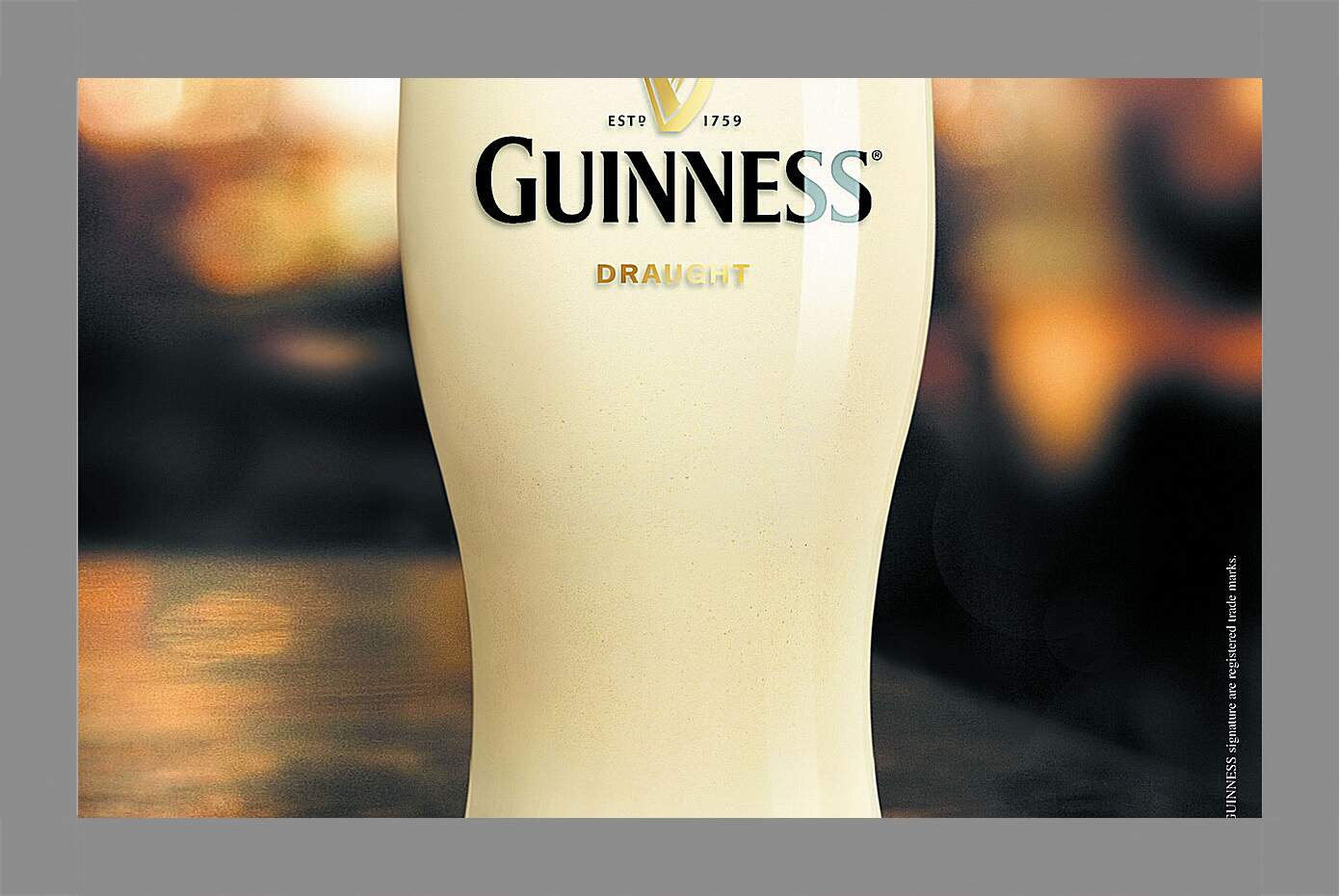 Картина в раме - Бокал Guinness