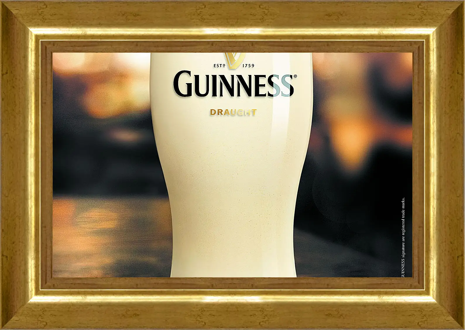 Картина в раме - Бокал Guinness