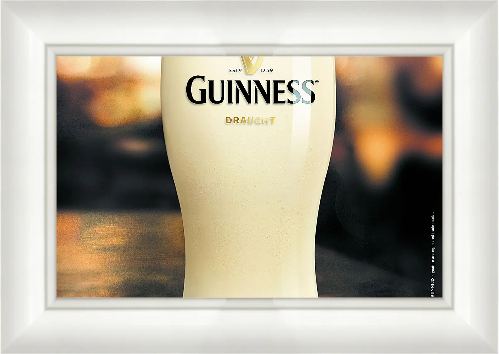 Картина в раме - Бокал Guinness