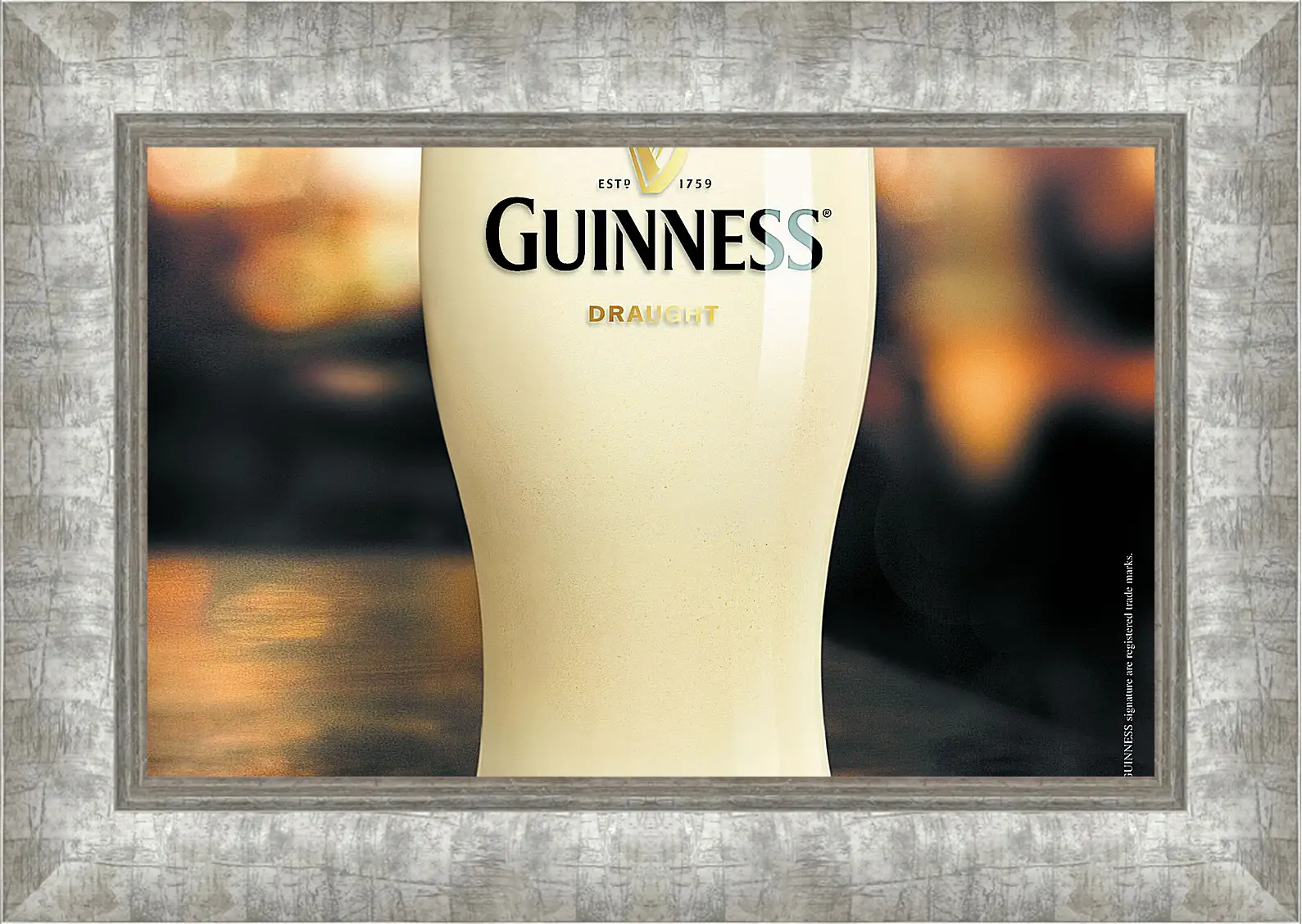 Картина в раме - Бокал Guinness