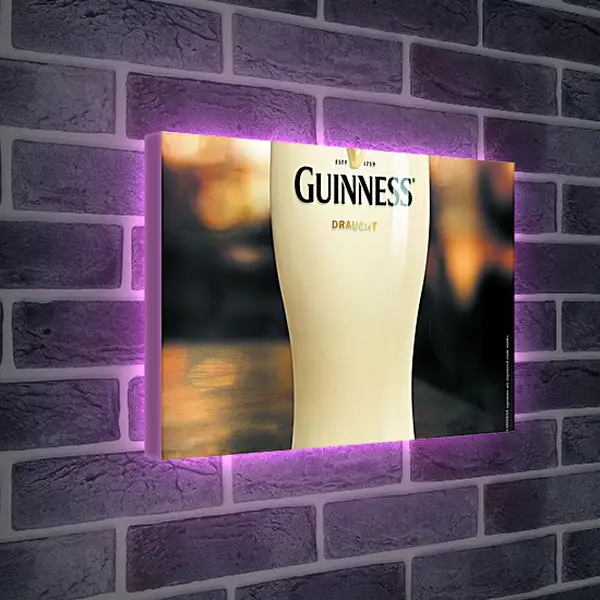 Лайтбокс световая панель - Бокал Guinness