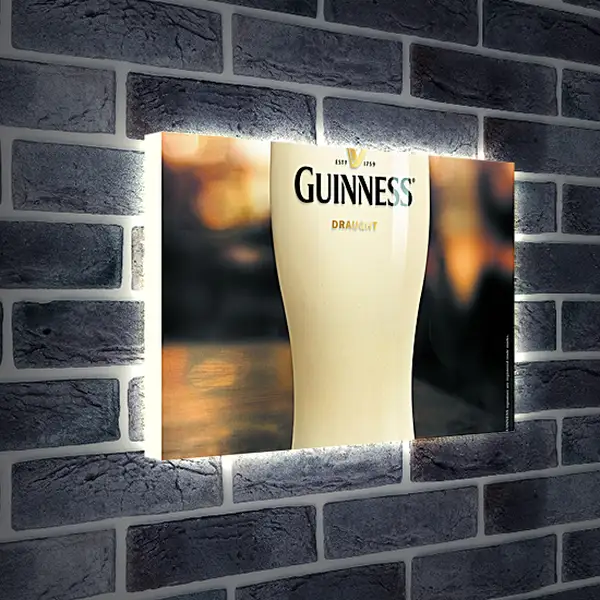 Лайтбокс световая панель - Бокал Guinness