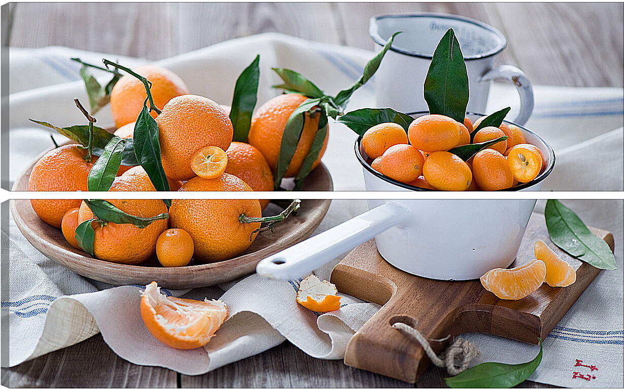 Модульная картина - Целые апельсины и дольки