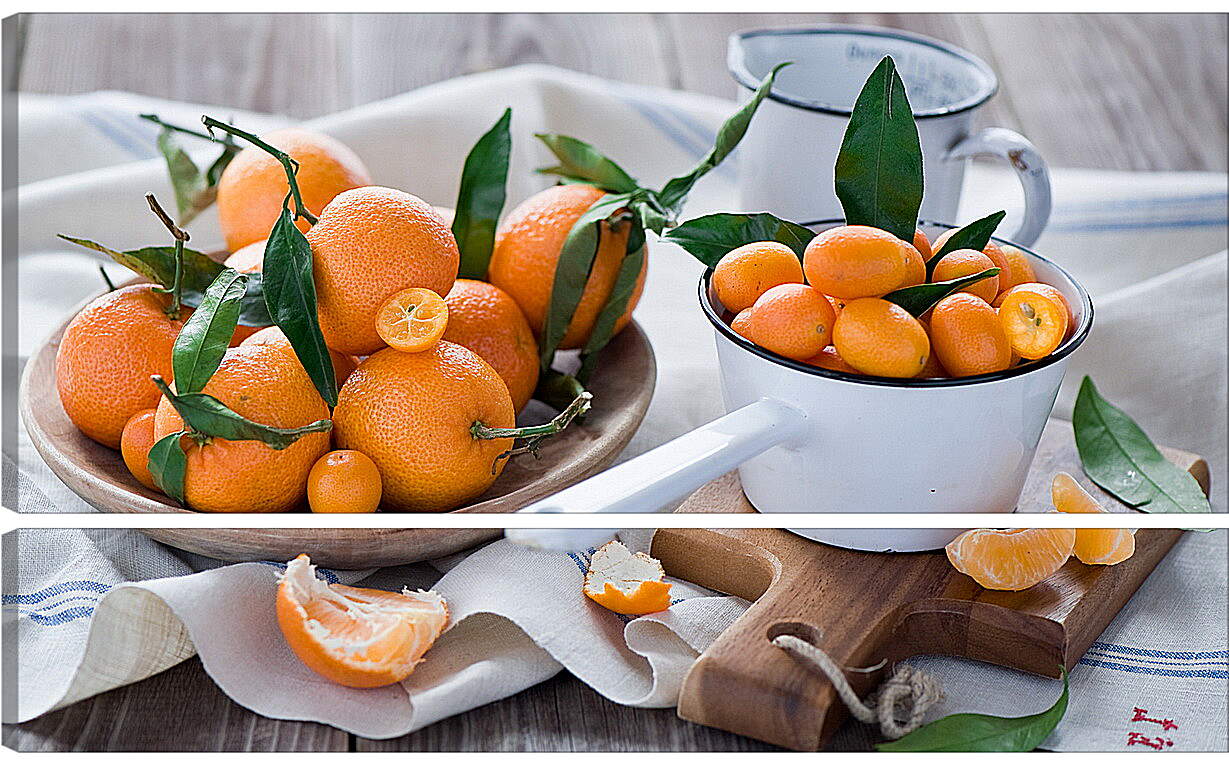 Модульная картина - Целые апельсины и дольки
