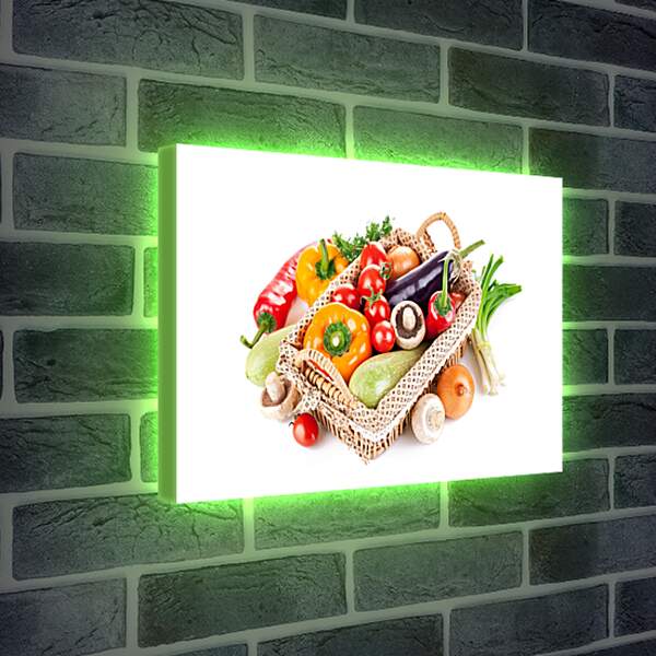 Лайтбокс световая панель - Овощи, зелень и грибы