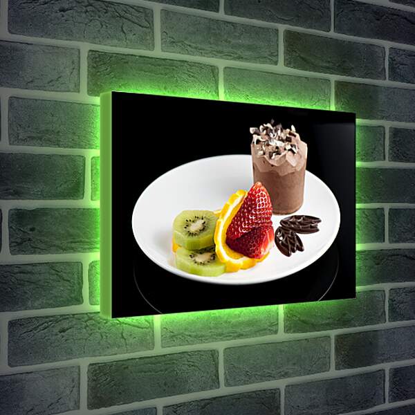 Лайтбокс световая панель - Очаровательный десерт на тарелочке