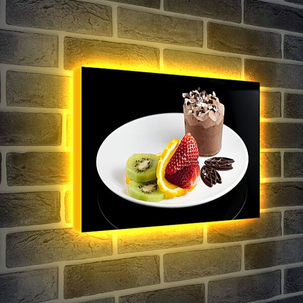 Лайтбокс световая панель - Очаровательный десерт на тарелочке