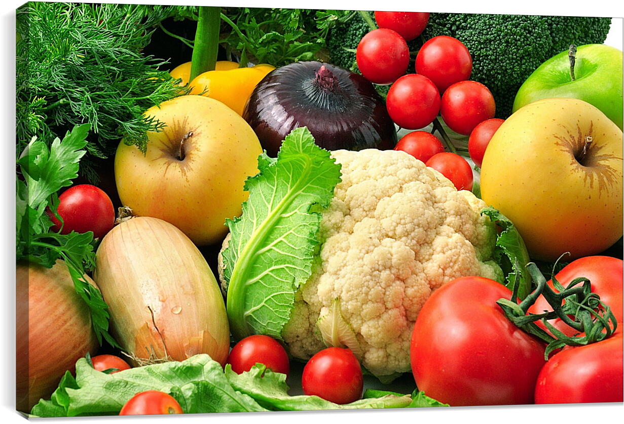 Постер и плакат - Зелень, овощи и фрукты
