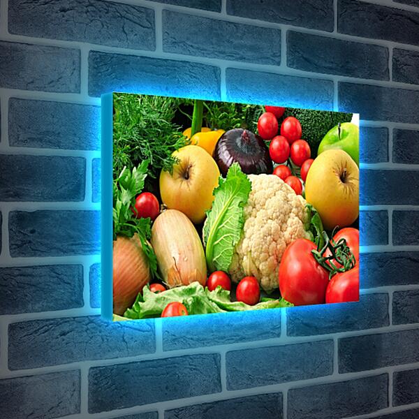 Лайтбокс световая панель - Зелень, овощи и фрукты