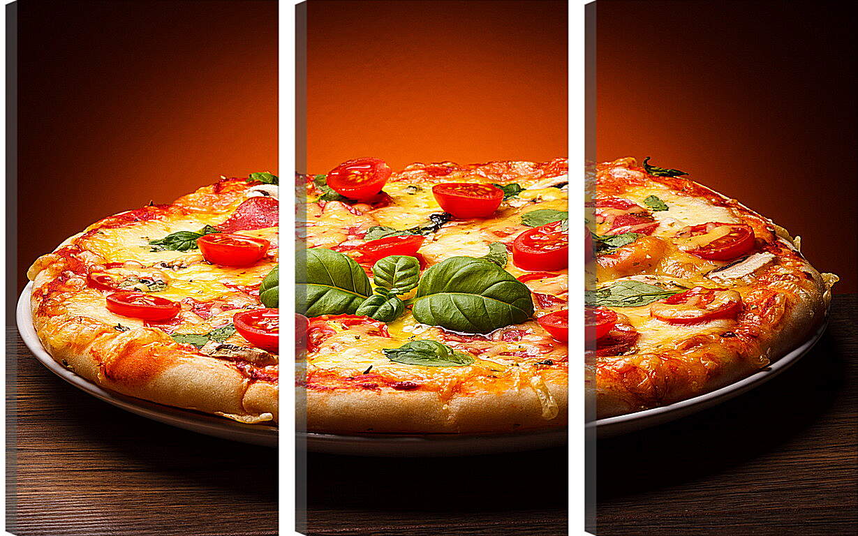 Модульная картина - Тёплая и вкусная пицца