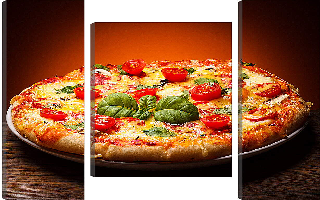 Модульная картина - Тёплая и вкусная пицца