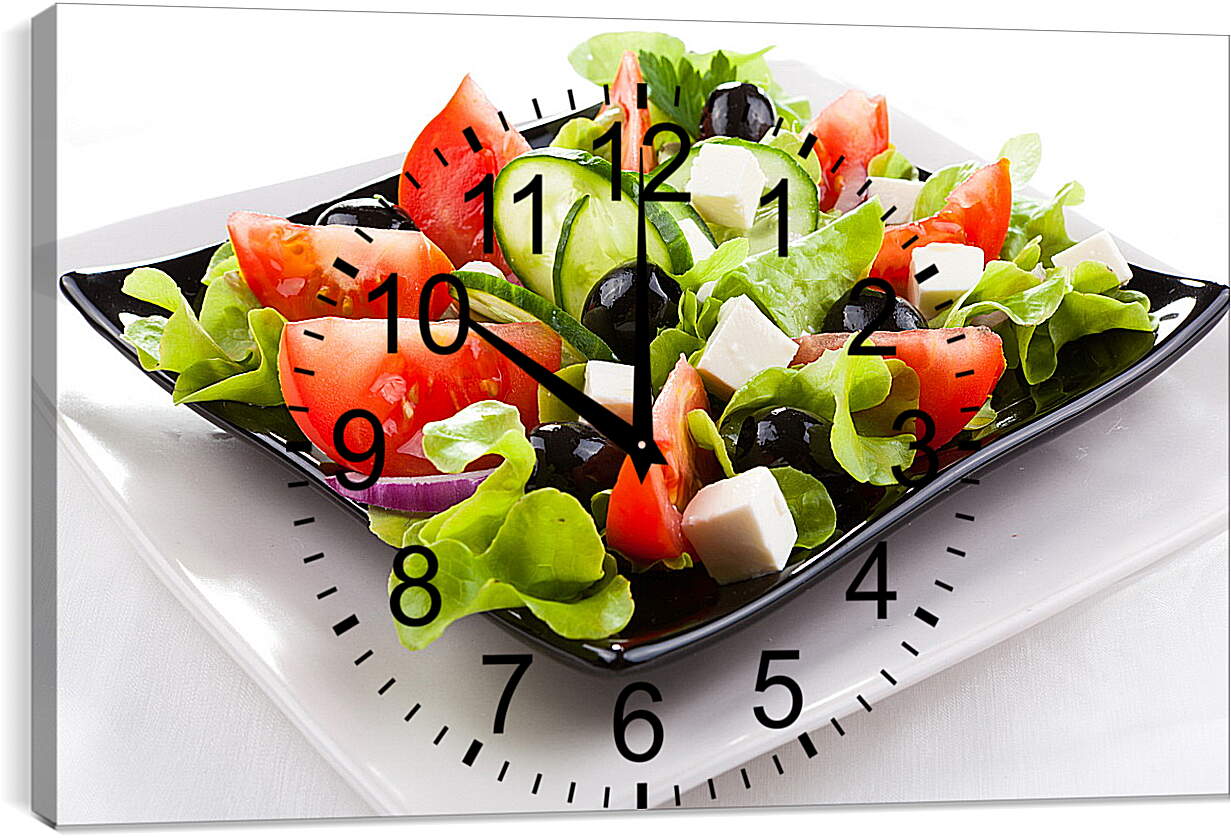 Часы картина - Салат с оливками