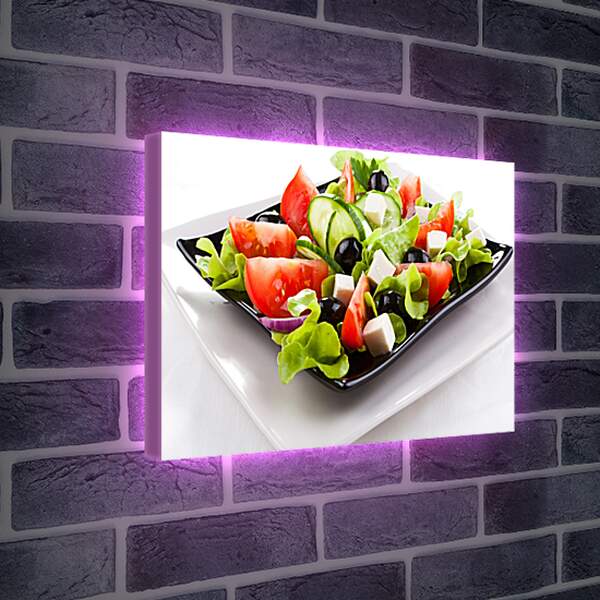 Лайтбокс световая панель - Салат с оливками