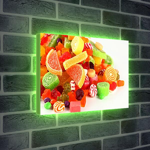 Лайтбокс световая панель - Мармелад разных вкусов и цветов