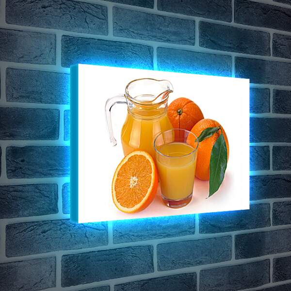 Лайтбокс световая панель - Кувшин и стакан апельсинового сока