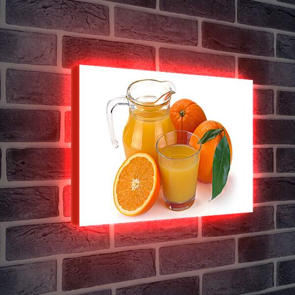 Лайтбокс световая панель - Кувшин и стакан апельсинового сока
