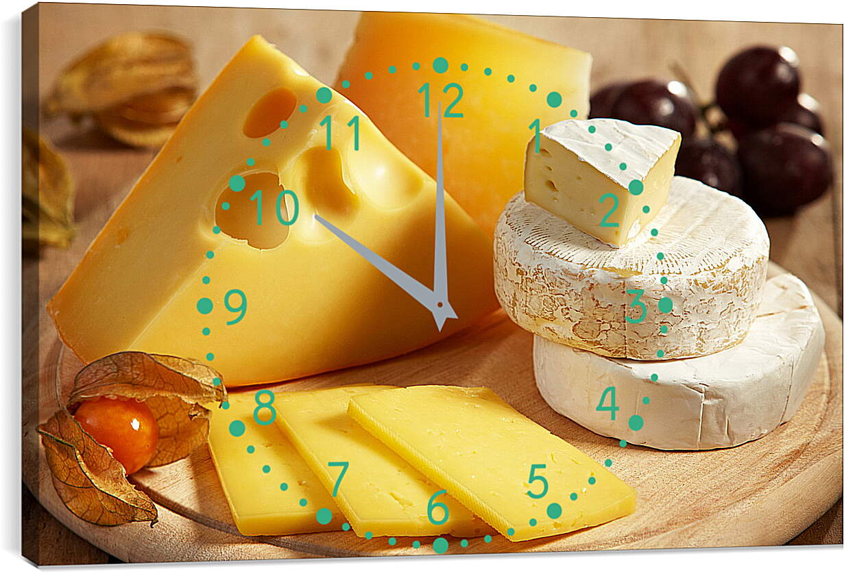 Часы картина - Два сорта сыра