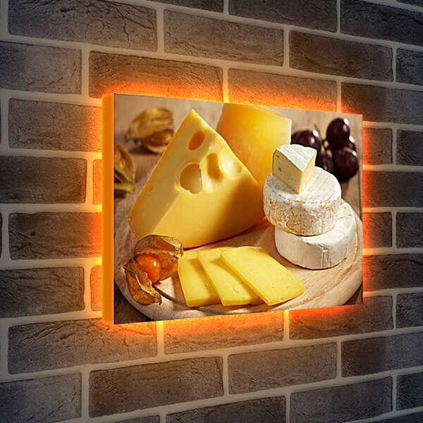 Лайтбокс световая панель - Два сорта сыра