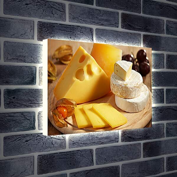 Лайтбокс световая панель - Два сорта сыра