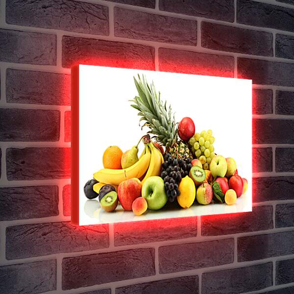 Лайтбокс световая панель - Ананас и другие фрукты