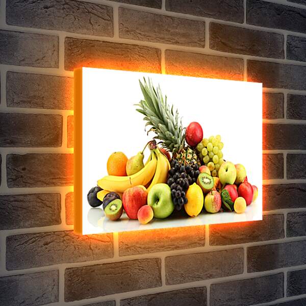 Лайтбокс световая панель - Ананас и другие фрукты