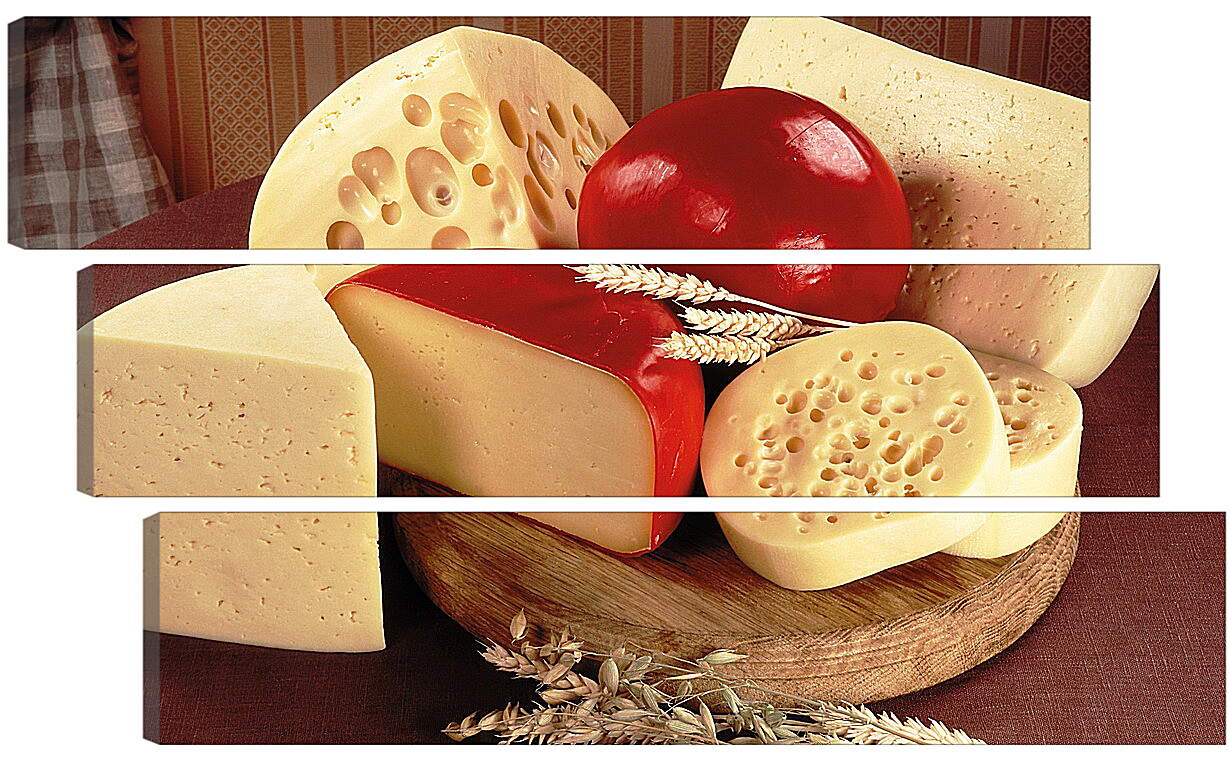 Модульная картина - Сыр различной формы