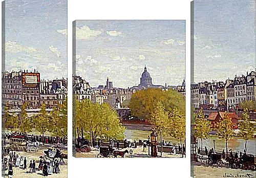 Модульная картина - Quai du Louvre. Клод Моне