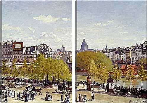 Модульная картина - Quai du Louvre. Клод Моне