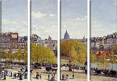 Модульная картина - Quai du Louvre. Клод Моне
