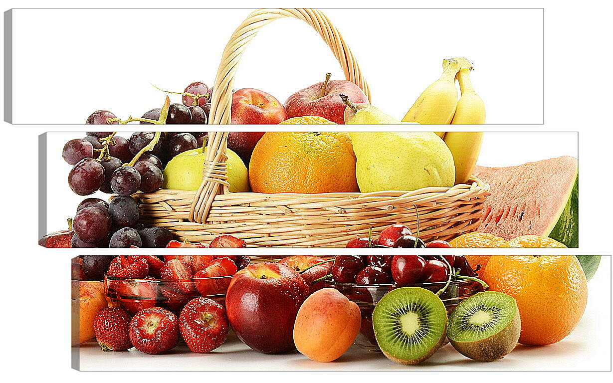 Модульная картина - Ассорти фруктов и ягод