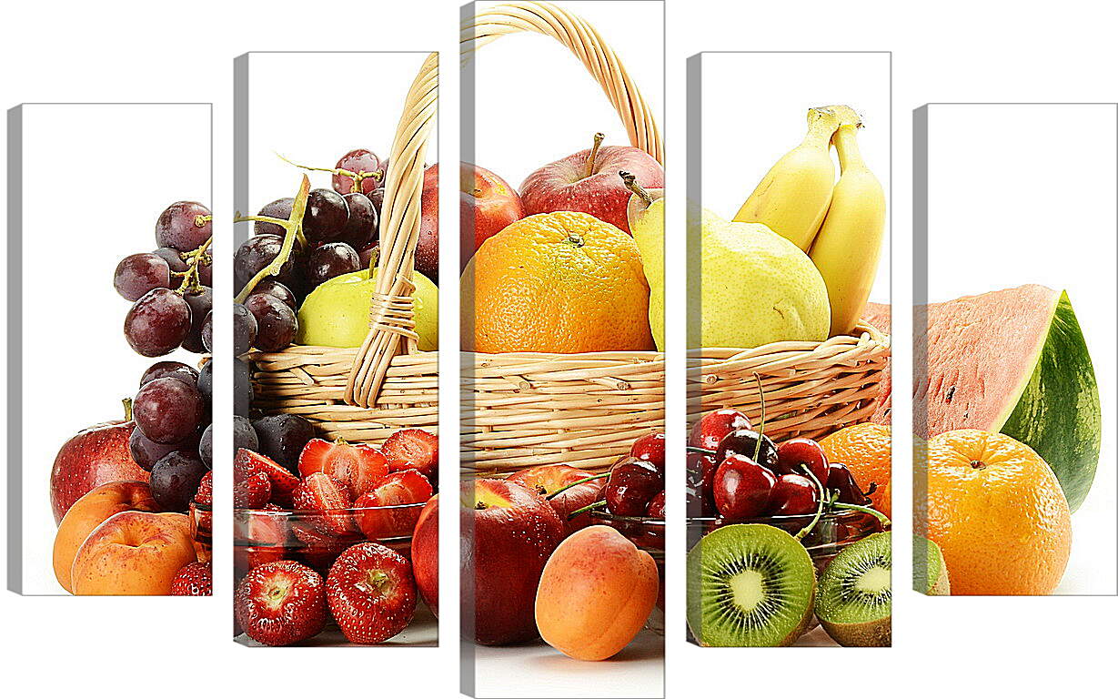 Модульная картина - Ассорти фруктов и ягод