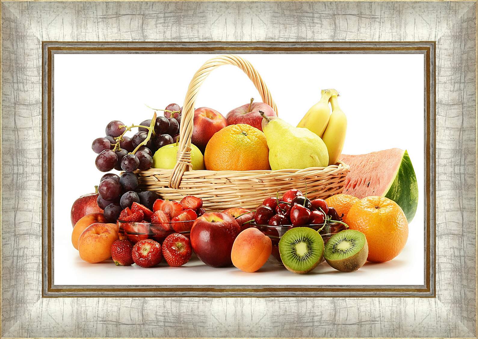 Картина в раме - Ассорти фруктов и ягод