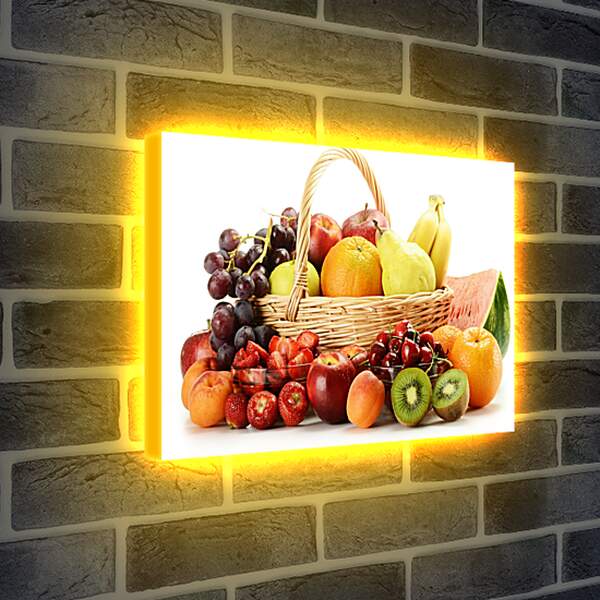 Лайтбокс световая панель - Ассорти фруктов и ягод