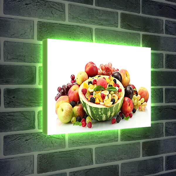 Лайтбокс световая панель - Ассорти ягод и фруктов