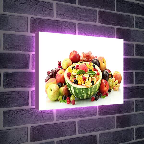 Лайтбокс световая панель - Ассорти ягод и фруктов