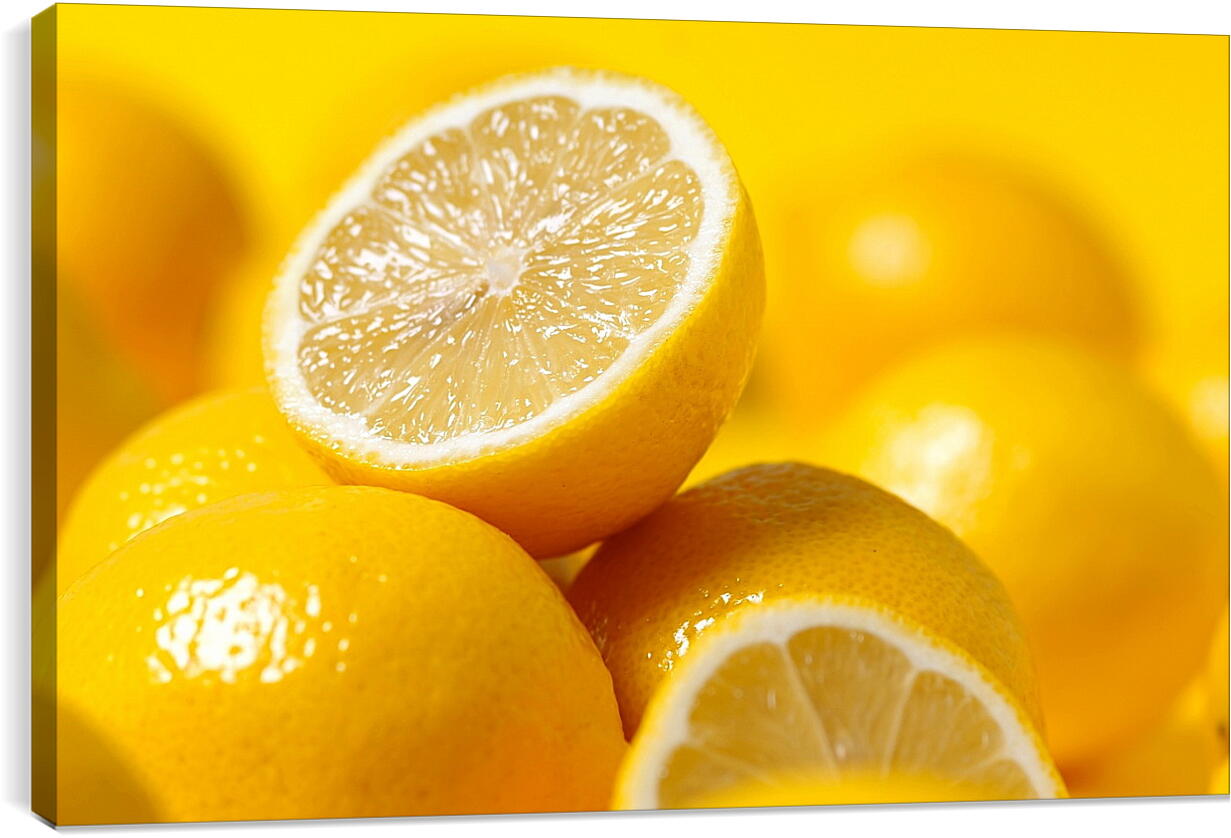 Постер и плакат - Целые и половинки лимонов