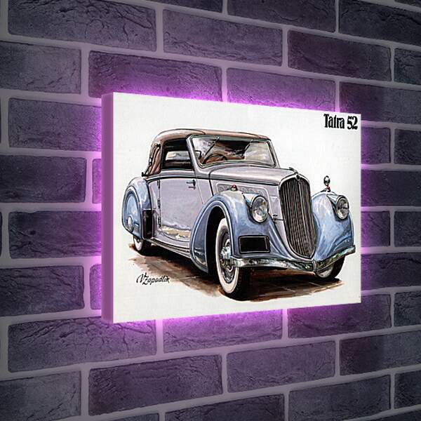 Лайтбокс световая панель - Ретро автомобиль