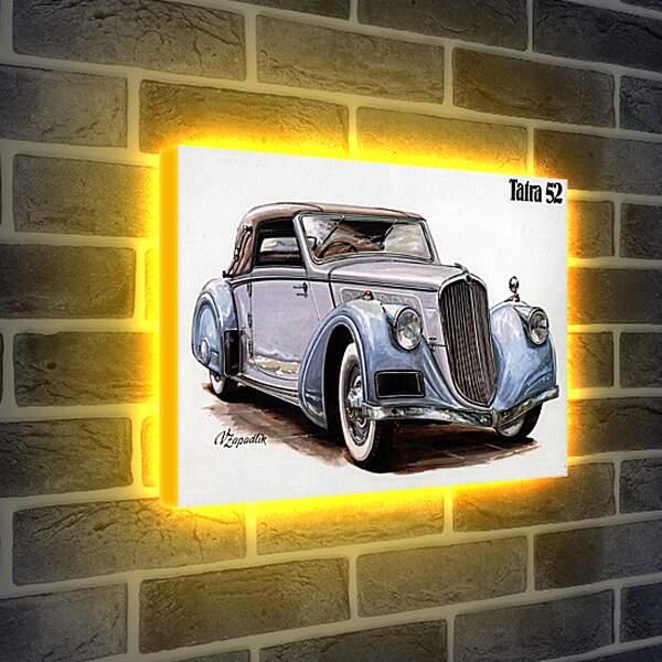 Лайтбокс световая панель - Ретро автомобиль