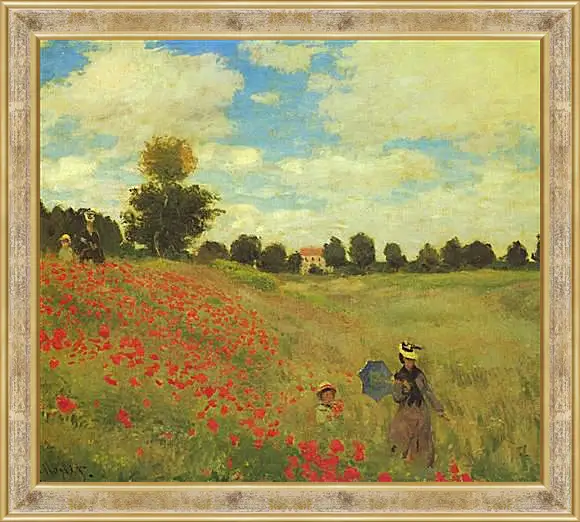 Картина в раме - Poppy Fields. Клод Моне