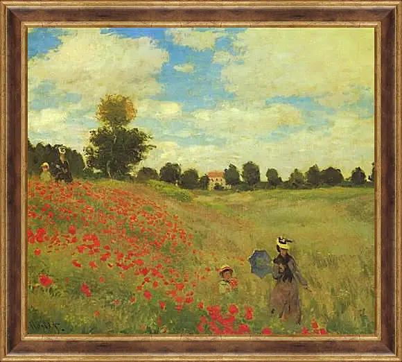 Картина в раме - Poppy Fields. Клод Моне