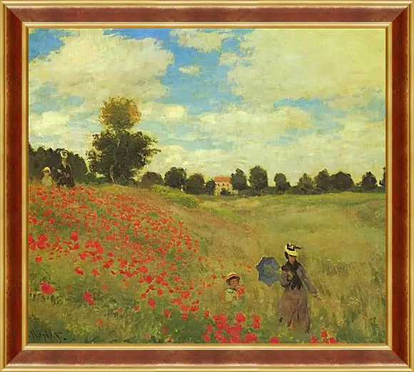 Картина в раме - Poppy Fields. Клод Моне