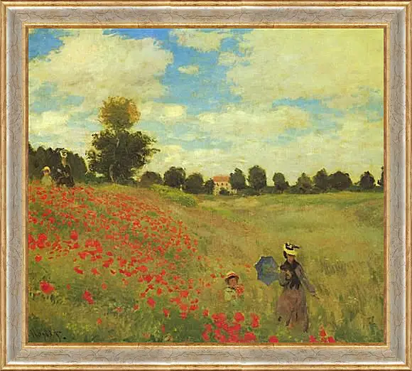 Картина в раме - Poppy Fields. Клод Моне