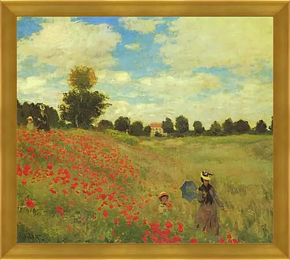 Картина в раме - Poppy Fields. Клод Моне