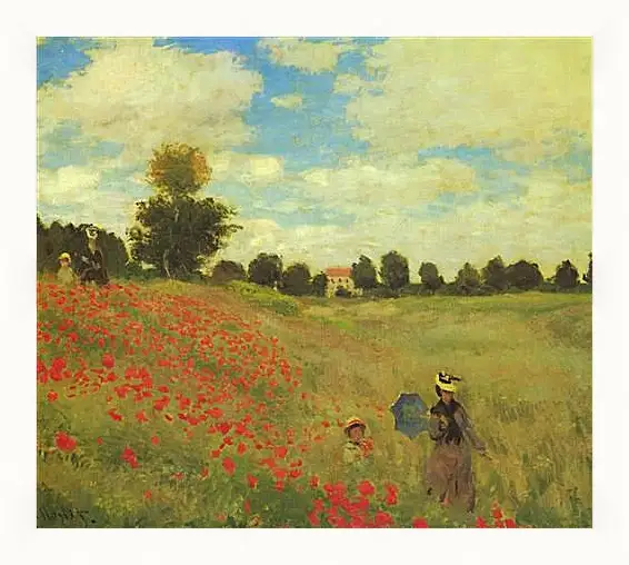 Картина в раме - Poppy Fields. Клод Моне