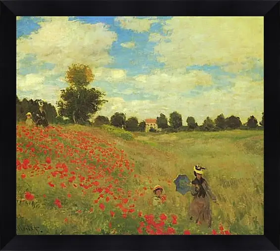 Картина в раме - Poppy Fields. Клод Моне