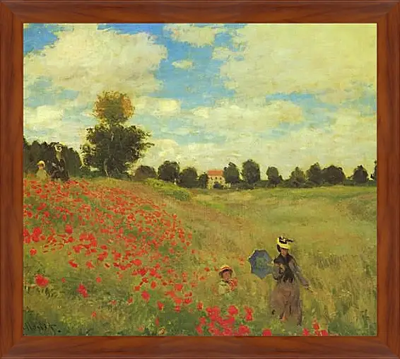 Картина в раме - Poppy Fields. Клод Моне